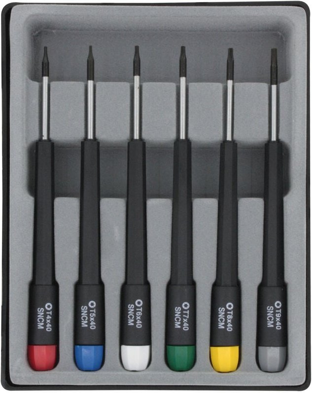 Donau Elektronik - Elektronik- u. Feinmechanik Schraubendreher-Set 6teilig Innen-Sechsrund (tx)