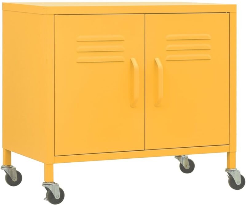 Lagerschrank Senfgelb 60x35x56 cm Stahl - Gbly