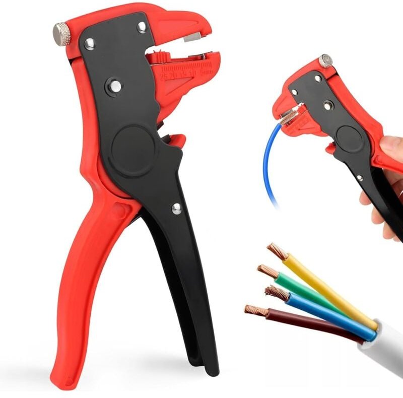 Abisolierzange, 2-in-1-Automatik-Abisolierzange, verstellbare Multifunktions-Abisolierzange für elektrische Leitungen, S...