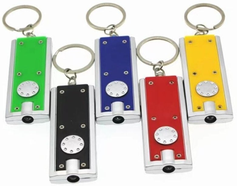 Shining House - Mini-LED-Schlüsselanhänger, kleine Taschenlampe, Hundehalsband-Licht in verschiedenen Farben