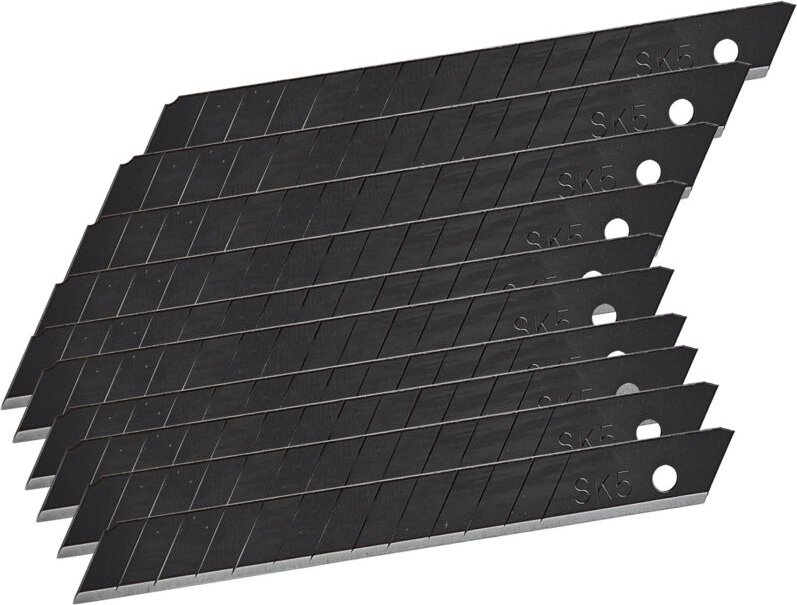 Kestek - Cuttermesser Abbrechklingen Teppichmesser Ersatz Klingen 9mm SK5 schwarz