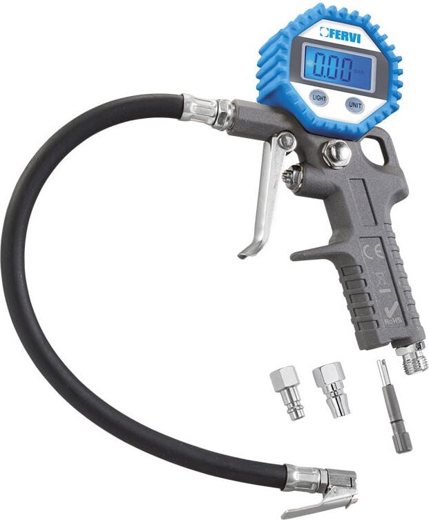 Reifendruckpistole druckluftpistole reinfenfüller digital manometer Fervi 0125