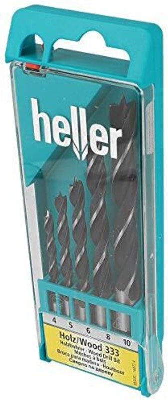 Holzspiralbohrerset HELLER® CV 5-tlg Ø 4/5/6/8/10 mm