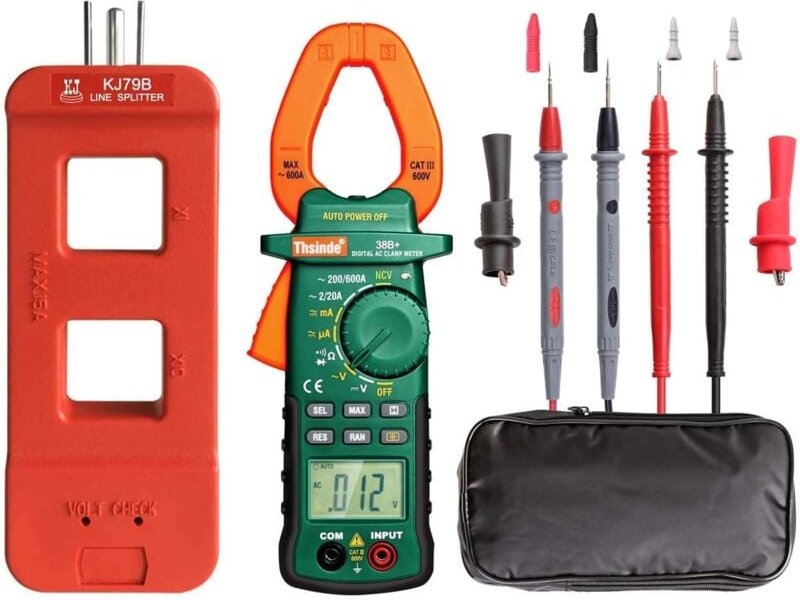 Dolaso - AC-Leitungsteiler und automatisch justierende Multimeter, Zangenmessgerät mit Aufbewahrungstasche, AC/DC-Volt, ...