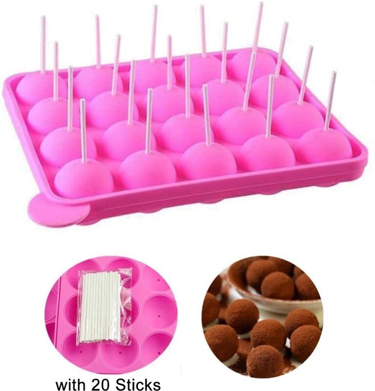 Silikon-Cake-Pop-Form, 20 runde Formen, ideal für Partys und zum Backen
