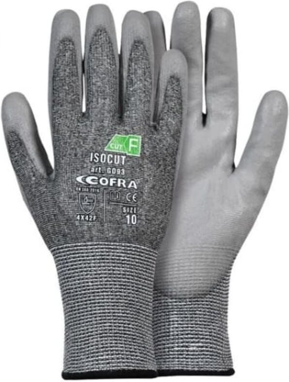 Isocut Schnittfeste Arbeitshandschuhe - 8 (m) - Grau - Cofra