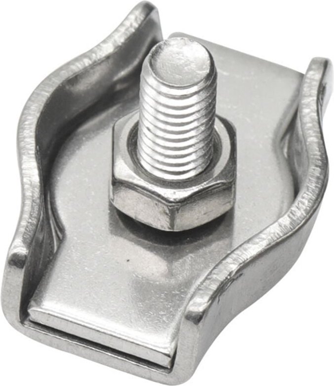 Shining House - 10 Stück Drahtseilklemme, M3-Kabelklemme, Edelstahl-Kabelklemmen für 3 mm Stahlkabel, Simplex-Klemmen fü...