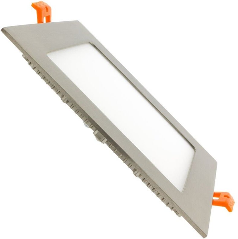 Ledkia - led Einbaustrahler flach 12W Eckig SuperSlim Ausschnitt 152x152 mm Silber 5000K Kaltweiß