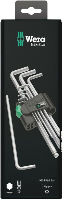 Thumbnail - 950 PKL/9 sm n sb Innen-Sechskant Winkelschraubendreher-Set 1.5 mm, 2 mm, 2.5 mm, 3 mm, 4 mm, 5 - Wera