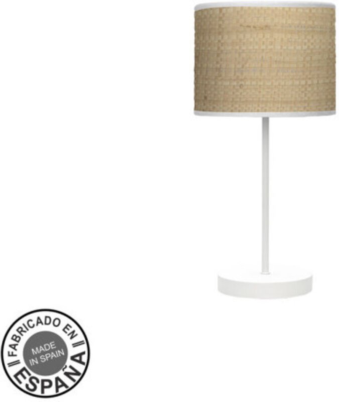 Fashion Tischlampe 1xe14 weiß/hellbraun 42x17x17cm