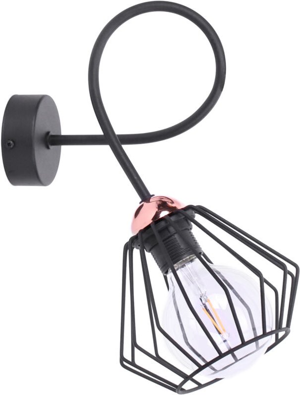 Stilvolle Loft-Wandleuchte aus Kupferdraht