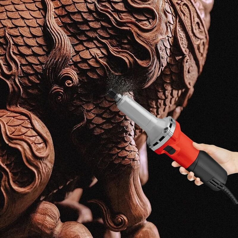 Geradschleifer 600W Schleifer Schnellläufer Stabschleifer 0-27000r/min + Drehzahlregler für Schnitzen Schneiden Polieren...