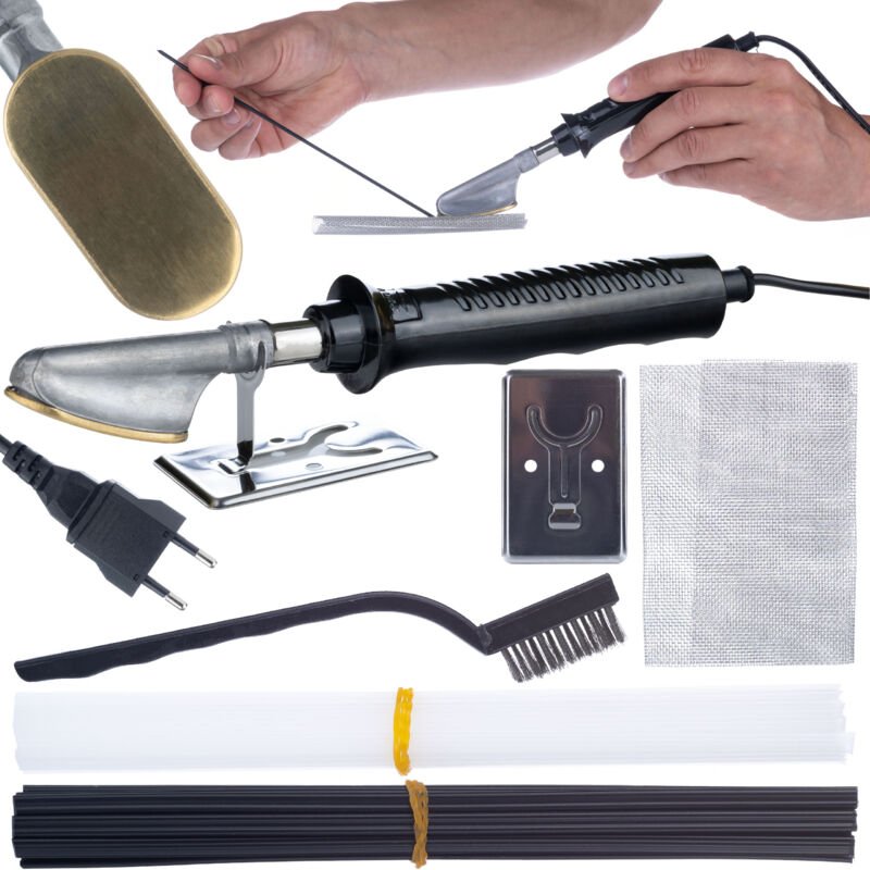 Rosfix Set Kunststoffschweißgerät 230 mm – Lötkolben mit Heizspitze 50 mm Für Reparatur & Glätten von Kunststoffteilen I...