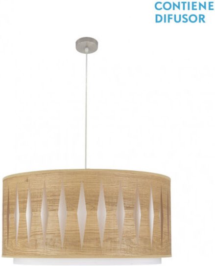 Senko - fabrilamp Alexandra Nickel/Klar Holz Pendelleuchte Dimmbar