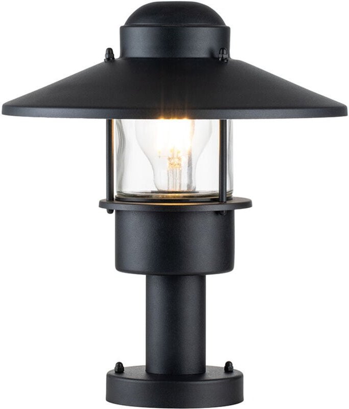 Thumbnail - Klampenborg Außen-Sockelleuchte Schwarz, IP44 - Elstead