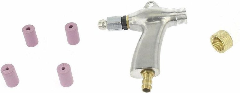 Varan Motors - NESBG-12 Fußbetriebene Kabinen-Strahlpistole Sandstrahlpistole + 4 Düsen 6 und 7 mm