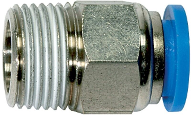 Riegler Gerade Steckverschraubung »Blaue Serie«, r 1/2 a., Schlauch-Ø 16