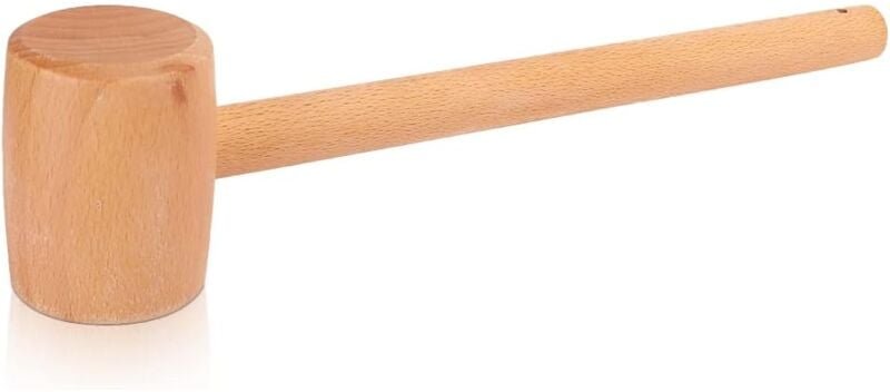 Aougo - Holzhammer, professioneller Holzhammer mit ergonomischem Griff, tragbarer Mini-Holzhammer für Heimwerker, Leders...