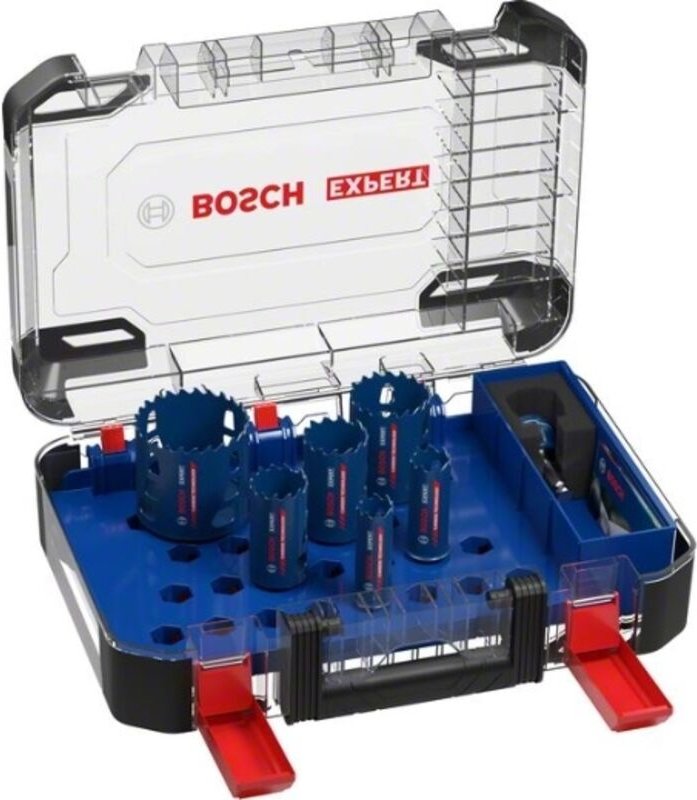 Expert Tough Material Carbide Lochsäge für Holz, Edelstahl, Ziegel, Ausführung: 8tlg. Set, 2608900446 - Bosch