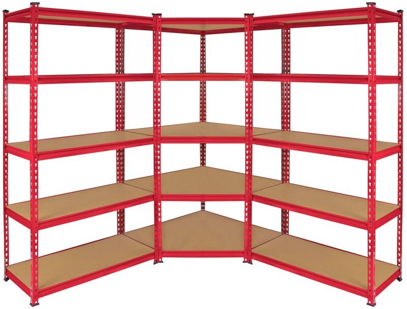 Monster Shop - 3 x Z-Rax Lagerregal Stahlregal Werkstattregal Eckregal Garage Keller Regal 90cm b