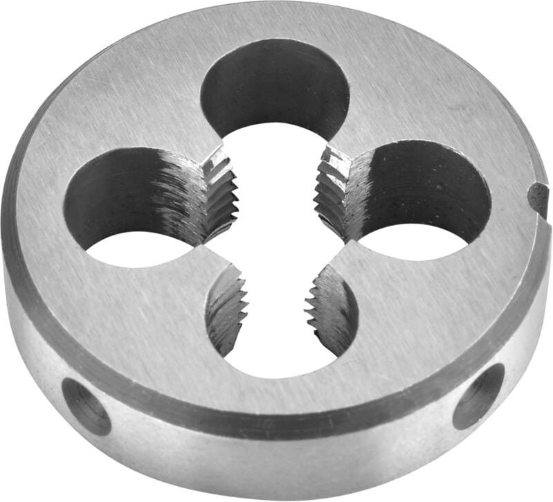Aougo - Metrische Matrizen, 5-teiliges metrisches Matrizenschlüssel-Set, linkshändiges Maschinenhandgewinde, M3 x 0,5 mm...