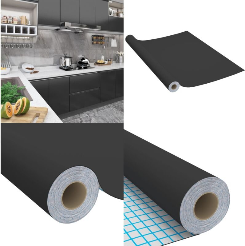 Thumbnail - Selbstklebende Möbelfolie Schwarz 500 x 90 cm PVC - Möbelfolie - Möbelfolien - Home & Living