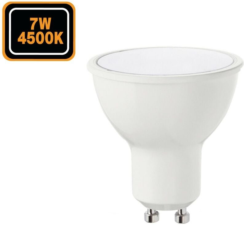 Europalamp - Ampoule GU10 7W eq. 50W Blanc Naturel 4500k Haute Luminosité