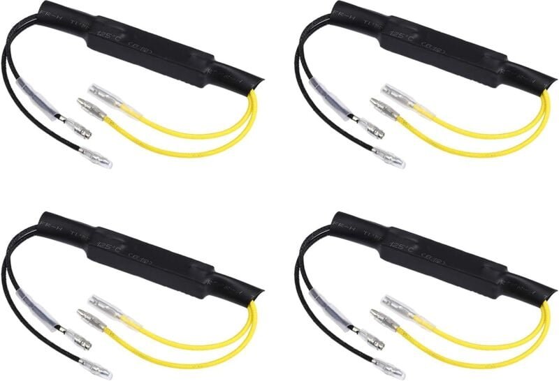 Thumbnail - Ersandy - 4 Stück Motorrad-LED-Blinker, 12 v, LED-Motorrad-Blinker, Widerstandsadapter für Motorrad, Auto, Fahrrad, Roll...