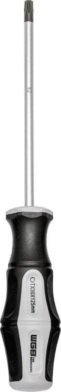 Schraubendreher Torx - Schraubenzieher TX30 Klingenlänge 125mm mit 2K-Griff, Stahl - WGB