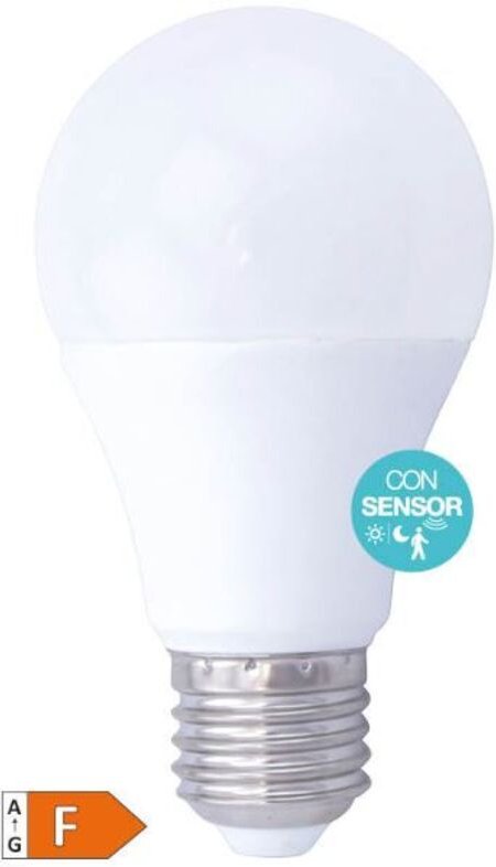 GSC - Standard-LED-Glühbirne mit Anwesenheitssensor + Dämmerung 9W E27 6000K