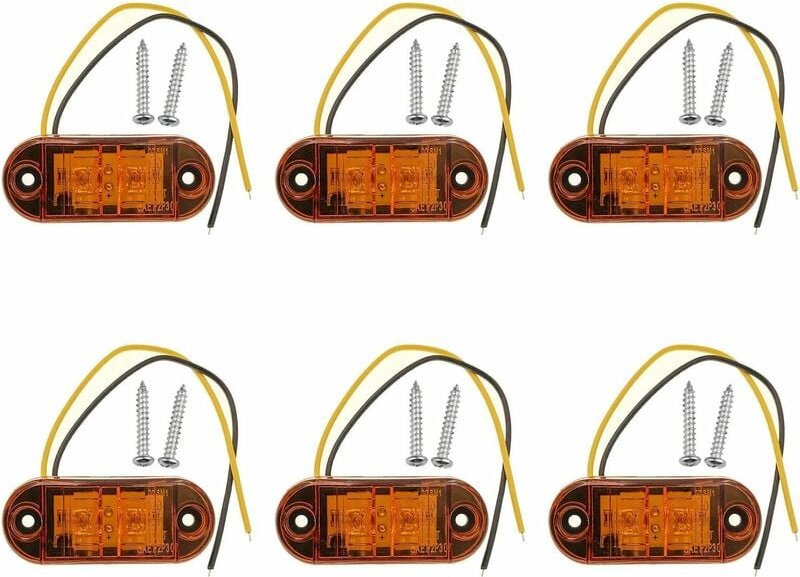 Thumbnail - Gotrays - x 12 v 24 v orangefarbene LED-Seitenmarkierungsleuchten, vordere Markierungsleuchten, Seitenmarkierungsleuchte...