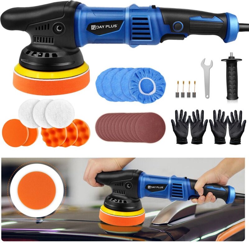 Dayplus - 980W Elektrische Auto-Poliermaschine Puffer Schleifer Variable Geschwindigkeit