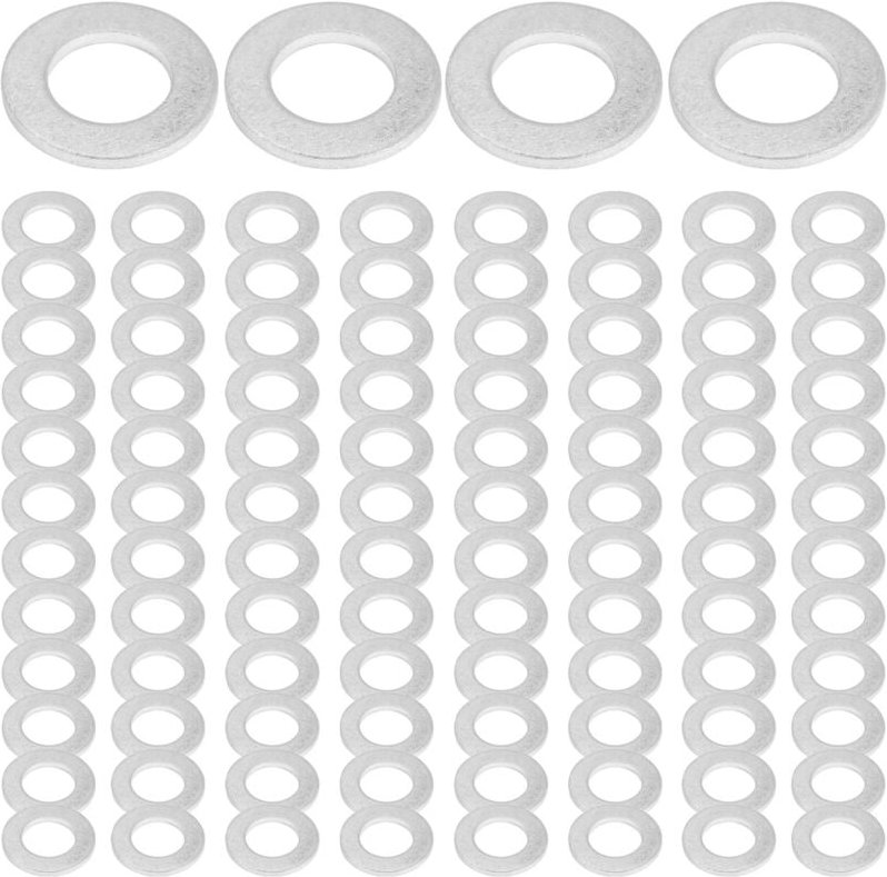 Tlily - 100 stücke Ölablassschraube Dichtungen Quetschscheiben Dichtungen Ringe 12mm Loch für 90430-12031 9043012031