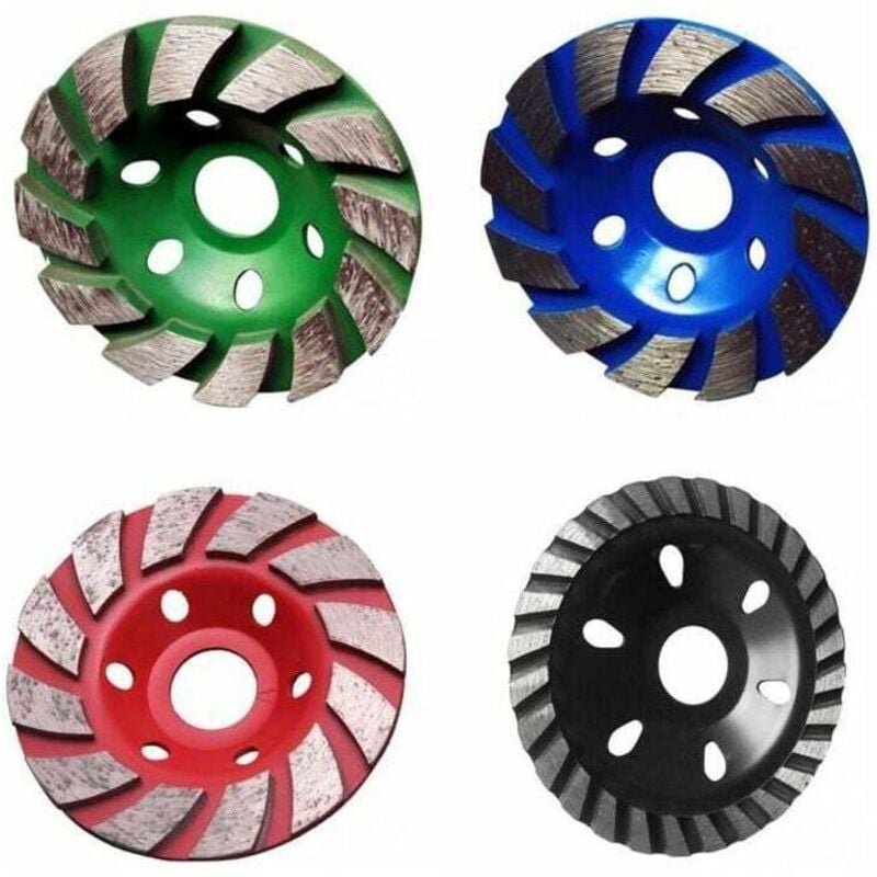 Diamant-Schleifscheibe, Schleifplatte für Betonsteinschleifer, 100 x 22 mm, 4 Stück