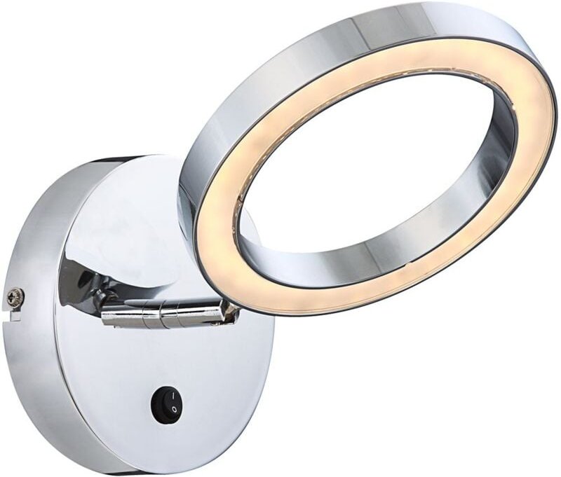 Led 9 Watt Wand Strahler beweglich Beleuchtung Ring Lampe Esszimmer Chrom