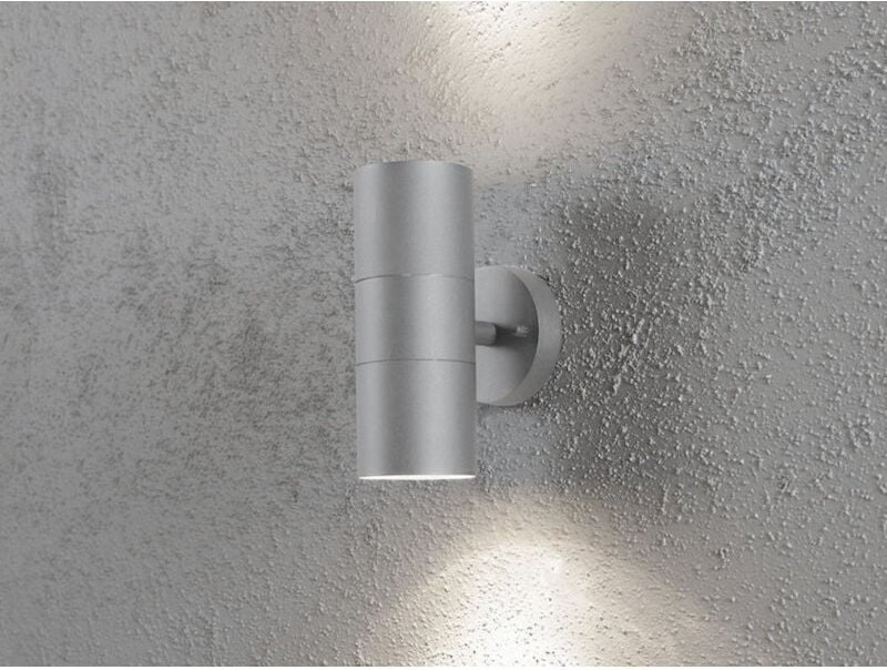 Konstsmide - Moderne Up-Down Außenwandleuchte modena, Höhe 19,5cm, Aluminium Grau