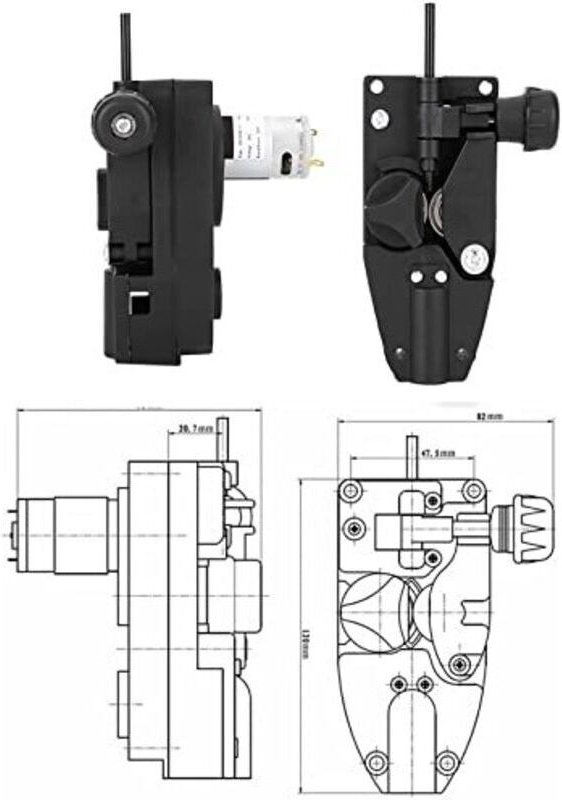 24V 10W MIG-Schweißgerät-Drahtvorschubmotor – Für Drahtstärken von 0,6–1,0 mm – Geschwindigkeit 2–13 m/min – Kompakt und...