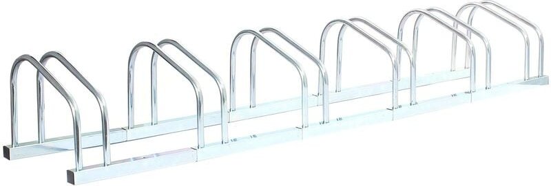 Fahrradständer für 6 Fahrräder 168x32x26,5cm aus verzinktem Stahl für drinnen und draußen geeignet für Boden- und Wandmo...