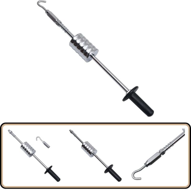 Gleithammer mit Haken 65 cm Kohlenstoffstahl - Dellen Entfernen - Blechschaden Repair - Autoreparatur - Karosserierepara...