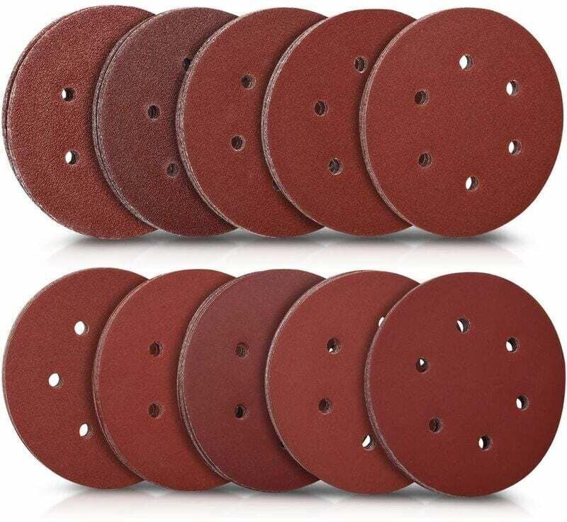 50 x runde Schleifscheiben, Schleifpapier, Klett-Schleifblätter, Körnung 40 bis 400, 150 mm Durchmesser thisnde