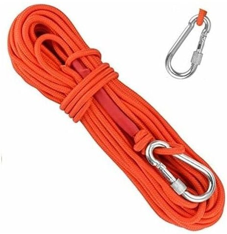 Geflochtenes Polypropylenseil, Kletterseil, 20 m, mit Karabiner, UV-Schutz, Anti-Schimmel, Anti-Korrosion, multifunktion...