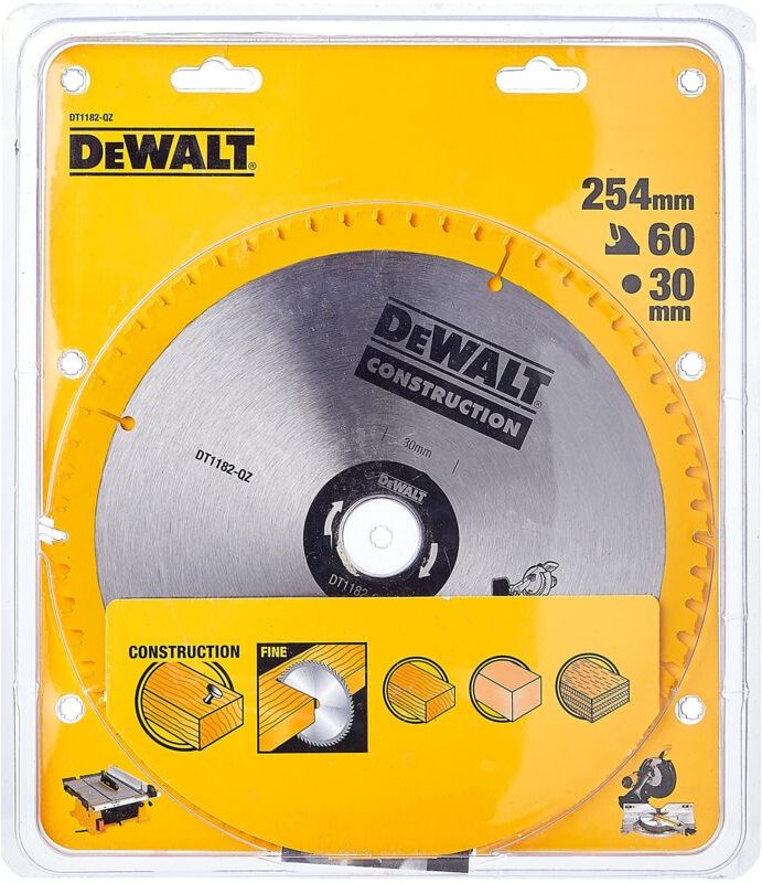 Zubehör - Sägeblatt 254x30 mm, 60 Zähne DT1182 - Dewalt