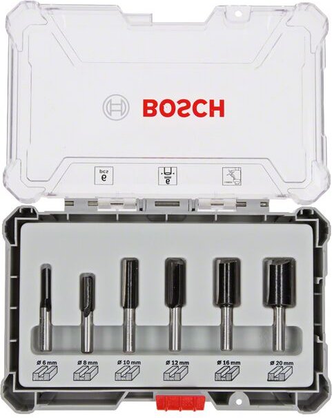 Pro Nutfräser-Set 6-teilig 6 mm Schaft - Bosch