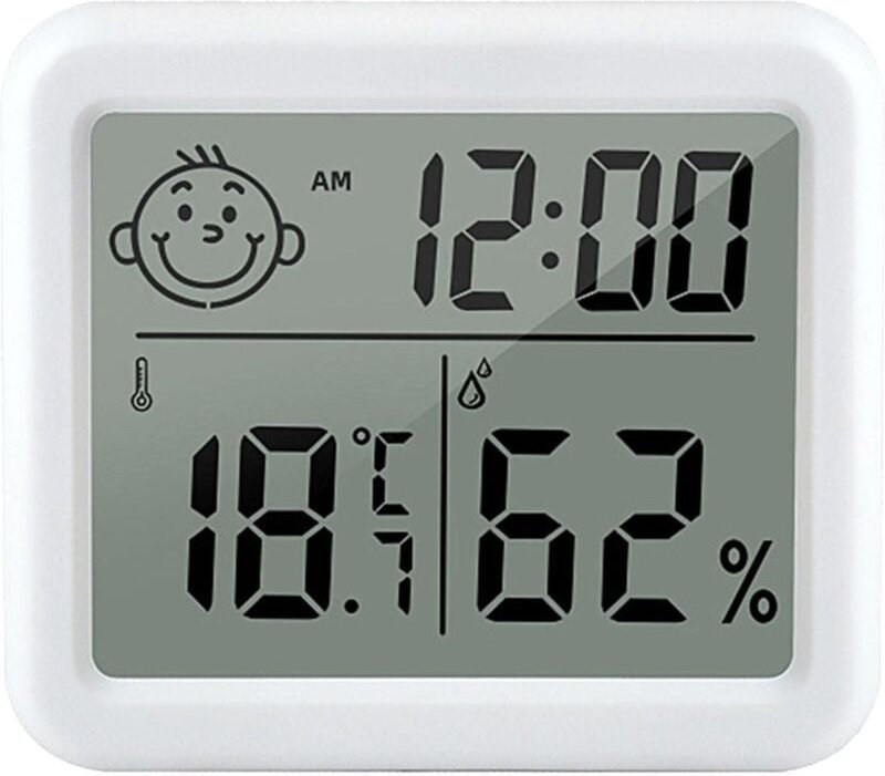 Qiyao - Thermomètre hygromètre numérique d'intérieur avec écran lcd et fonction mémoire