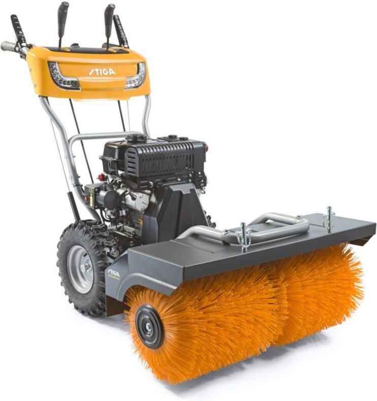 STIGA SWS 800 GE Selbstfahrende Kehrmaschine für den Außenbereich, 212cc Benzinmotor, 80 cm Kehrbreite, Elektro Start, L...