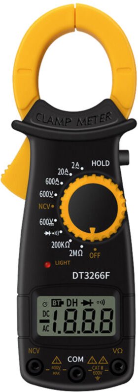 Pinza amperometrica digitale portatile, multimetro con misurazione di tensione e corrente AC/DC, voltmetro con identific...