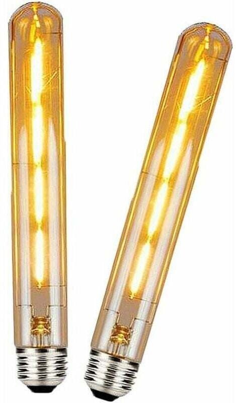 Jalleria - 2 Packungen T30 E27 lange Röhren-LED-Glühbirne, Edison Retro Vintage dekorative Röhrenlampen 4 w (ersetzt 40 ...