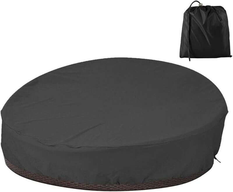 Wasserdichter Rundsofa-Überzug, strapazierfähiger und robuster 210D Oxford-Sofa-Überzug, UV- und windbeständiger Gartenm...