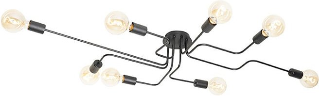 Design-Deckenleuchte schwarz 8-flammig - Facile