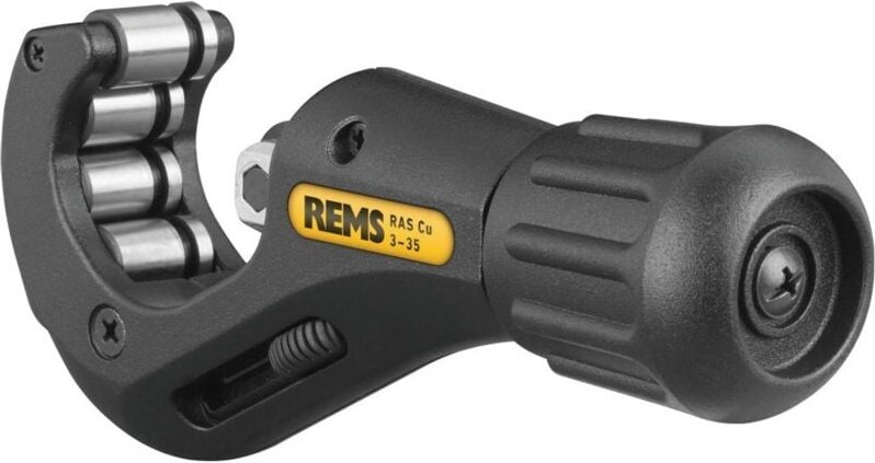 Rohrabschneider für Kupferrohre 113340 ras cu 3-35mm, mit integriertem Rohrentgrater und Schneidrad - Rems